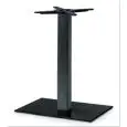 PATA CENTRAL TIFFANY - MOD. 5080VN - BASE RECTANGULAR de HIERRO FUNDIDO BARNIZADO NEGRA cm 60x40 - 4 pies de regulación - COLUMNA CUADRADA de acero barnizado, negra de mm 80x80 - Placas de fijación del tablero de hierro fundido - Encimera máx. cm 140x90 -