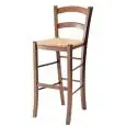 TABURETE PIANOSA - MOD. SG 076 - Estructura en madera de Haya - Asiento de PAJA - Para INTERIORES - Medidas Cm L 41 x P 46 x H 101 - Altura del ASIENTO cm 73 - CE