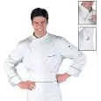 CHAQUETA DE COCINERO CHEF BILBAO - MOD. 059321 - 100% ALGODÓN - RED DE AIREACIÓN EN LAS AXILAS - COLOR BLANCO CON BORDES NEGROS