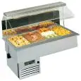EXPOSITOR REFRIGERADO EMPOTRABLE - MOD. MELODIA GN - PARA PASTELERÍA O PLATOS LISTOS - CÚPULA Y RESPALDO CON ESPEJO - Temp. °C +4/+10 - Alimentación monofásica V 230/1/50 Hz - REFRIGERACIÓN ESTÁTICA - GAS REFRIGERANTE R290 - DESESCARCHE AUTOMÁTICO EN PAUS