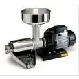 EXPRIMIDOR DE TOMATES ELÉCTRICO N. 5 - MOD. 9603 NSP + 8700 N - INVERSOR DE MARCHA - ENGRANAJES DE ACERO - Producción Kg/h 150/380 - Filtro de cono con orificios de 1,5 mm - Potencia W 1200 - Alimentación monofásica 230v/50hz - Medidas cm L 75 x P 35 x 42