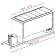 CUBAS de pozos empotrables para Helados y Granizados con RESERVA - MOD. PANORAMA12RIS - 1 TEMPERATURA - Semiacabado, por panelar - Refrigeración VENTILADA - Alimentación monofásica V230/50hz - N. 12 pozos/cubetas - CON UNIDAD CONDENSADORA INCORPORADA - Me