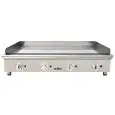 Plancha Frytop de Gas cromo duro de 15 mm - Mod 130FRYGCN - Potencia 22 kw - Superficie útil AxF 1226x396 mm - Quemadores n 8 - Dimensiones A 1310 x F 587 x H 364 mm - Peso 92 kg