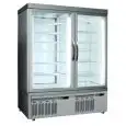 VITRINA REFRIGERADA para PASTELERÍA - MOD. TEK/48 - ESTRUCTURA EXTERIOR DE ALUMINIO ANODIZADO - CRISTAL DE BAJA EMISIVIDAD - TEMP. °C +2/+10 - DOS COMPARTIMIENTOS SEPARADOS - Alimentación monofásica - REFRIGERACIÓN ESTÁTICA - CRISTAL DE EXPOSICIÓN A ELECC
