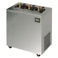 Enfriador instantáneo de botellas con muebles y ruedas FAST CHILLER mod. FS3X - Capacidad 3 botellas - Ideal para enfriar vinos y otras bebidas en pocos minutos - Enfriamento por gas - Consumo W 320 - Alimentación monofásica - Medidas cm 63 x 37 x 72 h - 