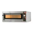 HORNO ELÉCTRICO PARA PIZZA - Mod. TECMASTER 4  - N. 1 cámara - Base refractaria o Techo y base refractarios - Bajos consumos - Medidas de la cámara cm A 72 x F 72 x h 14 - N. Pizzas 4 (Ø cm 36) - N. 1 bandeja 60x40cm - Potencia 6 Kw - Alimentación MONOFÁS