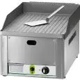 PLANCHA FRY TOP DE GAS DE SOBREMESA - Mod. FRY1/RMC - SUPERFICIE ACANALADA cromada - Potencia 4 kW - Superficie de cocción cm L 32,5 x P 48 - Alimentación METANO/GPL - Homologación CE