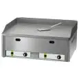 PLANCHA FRY TOP DE GAS DE SOBREMESA - Mod. FRY2/LRMC - SUPERFICIE 1/2 Lisa y 1/2 RANURADA cromadas - Potencia 8 kW -  Superficie de cocción cm L 65 x P 48 - Alimentación METANO/GPL - Homologación CE