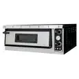 HORNO ELÉCTRICO MECÁNICO PARA PIZZA - Mod. PLUS XL6 - N. 1 cámara - Superficie de piedra refractaria o Techo y base refractaria o Cámara totalmente refractaria - Medidas de la cámara cm A 72 x F 108 x 14 h - N. Pizzas 6 (Ø cm 35) - Potencia 9 Kw - CE