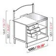 Mostrador de LOTERÍAS APUESTAS Y ESTANCOS - SEMIACABADO - Longitud 100cm - MOD. CX91/10P - Con Encimera inox o con predisposición para Encimera de mármol, granito, aglomerado -  Medidas cm L 100 x P 72,8 x h 144,1