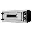 HORNO ELÉCTRICO MECÁNICO PARA PIZZA - Mod. TRAYS 4 - N. 1 cámara - Superficie con piedras refractarias o Cámara totalmente refractaria - Medidas de la cámara cm A 82 x F 84 x 17,5 h - N. Pizzas 4 (Ø cm 40)/N. 2 bandejas cm 60x40 - Potencia 6,9 Kw - CE