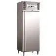 ARMARIO FRIGORÍFICO CONGELADOR DE ACERO INOX AISI 304 - VENTILADO - Mod. G-GN650BT - GASTRONORM 2/1 (cm 65 x 53) - N. 1 PUERTA - CAPACIDAD BRUTA Lt 650 - TEMPERATURA -18°/-22° C - Medidas cm A 74 x F 83 x h 201 - CE
