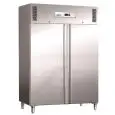 ARMARIO FRIGORÍFICO DE ACERO INOX AISI 304 - ESTÁTICO - Mod. G-GN1200TN - GASTRONORM 2/1 (cm 65 x 53) - CAPACIDAD BRUTA Lt 1104 - N. 2 PUERTAS - TEMPERATURA +2°/+8°C - Medidas cm A 134 x F 80 x h 201 - CE