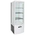 EXPOSITOR REFRIGERADO VERTICAL - CRISTAL DOBLE EN LOS 4 LADOS - Mod. G-LSC235 - VENTILADO - CAPACIDAD Lt 235 - TEMPERATURA +2°/+8°C - Medidas cm A 51,5 x F 48,5 x h 169,5 - CE