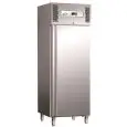 ARMARIO FRIGORÍFICO DE ACERO INOX AISI 304 - ESTÁTICO - Mod. G-GN600TN - GASTRONORM 2/1 (cm 65 x 53) - N. 1 PUERTA - CAPACIDAD BRUTA Lt 507 - TEMPERATURA +2°/+8°C - Medidas cm A 68 x F 81 x h 201 - CE
