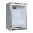ARMARIO DE REFRIGERACIÓN DE ACERO INOX - ESTÁTICO - ECO - Mod. G-ER200GSS - N. 1 PUERTA DE CRISTAL - CAPACIDAD Lt 130 - TEMPERATURA +2°/+8°C - Medidas cm A 60 x F 58,5 x h 85,5 - CE