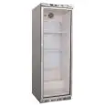 ARMARIO DE REFRIGERACIÓN DE ACERO INOX - ESTÁTICO - ECO - Mod. G-ER400GSS - N. 1 PUERTA DE CRISTAL - CAPACIDAD Lt 350 - TEMPERATURA +2°/+8°C - Medidas cm A 60 x F 58,5 x h 185,5 - CE