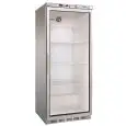 ARMARIO DE REFRIGERACIÓN DE ACERO INOX - ESTÁTICO - ECO - Mod. G-ER600GSS - N. 1 PUERTA DE CRISTAL - CAPACIDAD Lt 570 - TEMPERATURA +2°/+8°C - Medidas cm A 77,7 x F 69,5 x h 189,5 - CE
