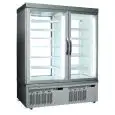 VITRINA REFRIGERADA para PASTELERÍA y HELADERÍA - MOD. TEK/50 - ESTRUCTURA EXTERIOR DE ALUMINIO ANODIZADO - CRISTAL DE BAJA EMISIVIDAD - TEMP. °C -15/-25; +2/+10 - DOS COMPARTIMIENTOS SEPARADOS - Alimentación monofásica - REFRIGERACIÓN ESTÁTICA - CRISTAL 