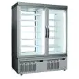 VITRINA REFRIGERADA para PASTELERÍA y HELADERÍA - MOD. TEK/49 - ESTRUCTURA EXTERIOR DE ALUMINIO ANODIZADO - CRISTAL DE BAJA EMISIVIDAD - TEMP. °C -15/-25 - DOS COMPARTIMIENTOS SEPARADOS - Alimentación monofásica - REFRIGERACIÓN ESTÁTICA - CRISTAL DE EXPOS