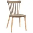 Sedia - color tórtola - Patas en madera de haya, scocca en polipropileno - Modelo 1322-Z87BE-03