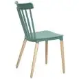 Sedia - color Verde - Patas en madera de haya, scocca en polipropileno - Modelo 1322-Z87LV-new