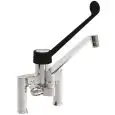 GRIFO para FREGADERO Mod. RBMADBS - Monomando de 2 ORIFICIOS - Con empalme para ducha - Caño fundido giratorio - Palanca sanitaria de color negro - Orificio de fijación de la encimera: ø 22 mm