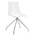 SILLA ZEBRA ANTISHOCK - MOD. 2601 - Estructura GIRATORIA sobre CABALLETE de ACERO CROMADO - Carcasa de POLICARBONATO - Para INTERIORES - Med. cm L 46 x P 53 x H 83 - Se envía desmontado - Homologación CE