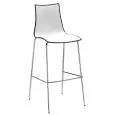 TABURETE ZEBRA BICOLOR - MOD. 2561 - ALTURA cm 65 - Estructura de 4 PATAS con TUBOS DE ACERO CROMADO - Estructura de POLÍMERO - Para INTERIORES - Med. cm L 48 x P 51 x H 103 - Se envía desmontado - Homologación CE