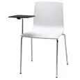 SILLA ALICE CHAIR - MOD. 2678 - CON PALA DE ESCRITURA ANTIPÁNICO ABATIBLE - Bastidor de TUBULARES DE ACERO ø mm 16 CROMADO - Carcasa de TECNOPOLÍMERO - Para INTERIORES - APILABLE - Med. cm L 55 x P 52 x H 82 - Homologación CE