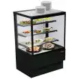 VITRINA REFRIGERADA PARA PASTELERÍAS - MOD. EVOK_VT - Refrigeración VENTILADA - TEMPERATURA °C +2/+4 - CRISTALES POSTERIORES CORREDEROS de CRISTAL TEMPLADO AISLANTE - Cristales aislantes panorámicos en 5 lados - N. 3 estantes de cristal con iluminación - 