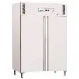 ARMARIO FRIGORÍFICO DE CHAPA BARNIZADA Y ALUMINIO - ESTÁTICO - Mod. G-GNB1200TN - GASTRONORM 2/1 (cm 65 x 53) - N. 2 PUERTAS - CAPACIDAD BRUTA Lt 1104  - TEMPERATURA +2°/+8°C - Medidas cm A 134 x F 80 x h 201 - CE