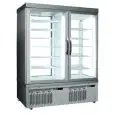 VITRINA REFRIGERADA para PASTELERÍA y HELADERÍA - MOD. TEK/52 - ESTRUCTURA EXTERIOR DE ALUMINIO ANODIZADO - CRISTAL DE BAJA EMISIVIDAD - TEMP. °C +5/-25 - DOS COMPARTIMIENTOS SEPARADOS - Alimentación monofásica - REFRIGERACIÓN VENTILADA - CRISTAL DE EXPOS
