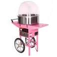 MÁQUINA PARA NUBES DE ALGODÓN DE AZUCAR CON SOPORTE Y RUEDAS - Mod. ZF 30 - Cuba de acero inox - Producción 1 cada 30 segundos - Potencia kW 1,03 - Alimentación monofásica - Medidas cm A 96 x F 53 x 122h - Homologación CE