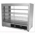 VITRINA CALIENTE - Mod. DH 580 - Estructura de acero inox - Cristal corredero en un lado - N. 4 pisos - Potencia kW 1 - Alimentación monofásica - Medidas cm A 64 x F 36 x 53h - Homologación CE