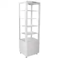 EXPOSITOR VITRINA REFRIGERADA VERTICAL PARA BEBIDAS - Mod. VRN 235 BIANCA - Cristales templados - N. 4 baldas - Temperatura 0/+12 °C - Capacidad lt 235 - Refrigeración ventilada - Potencia W 250 - Alimentación monofásica - Medidas cm A 51,5 x F 48,5 x 169