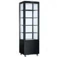 EXPOSITOR VITRINA REFRIGERADA VERTICAL PARA BEBIDAS - Mod. VRN 235 NERA - Cristales templados - N. 4 baldas - Temperatura 0/+12 °C - Capacidad lt 235 - Refrigeración ventilada - Potencia W 250 - Alimentación monofásica - Medidas cm A 51,5 x F 48,5 x 169,5