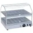 VITRINA CALIENTE - Mod. DH 395 - Basamento de acero inox - N. 2 pisos - Calienta y humidifica - Potencia kW 0,25 - Alimentación monofásica - Medidas cm A 50 x F 37 x 41,2h - Homologación CE