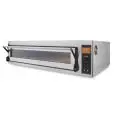 HORNO ELÉCTRICO PARA PIZZA, PAN Y PASTELERÍA - Mod. US 4 D H - CONTROL ELECTRÓNICO con DISPLAY - N. 1 cámara - Piso Refractario o Techo y Piso refractarios - Estático - Bajos consumos - Válvula de regulación de la humedad  - Medidas de la cámara cm L 83 x