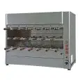 ASADOR ELÉCTRICO - MOD. CHURRASCO/CM20E - Motores independientes para cada espada - N. 20 espadas longitud cm 50 - N° pisos: 3 - Potencia 18,23 Kw - Alimentación TRIFÁSICA - Medidas: cm A 140 x F 57 x 90 h - CE