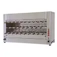 ASADOR ELÉCTRICO - MOD. CHURRASCO/CM29E MAX - Motores independientes para cada espada - N. 20 espadas longitud cm 50 - N° pisos: 3 - Potencia 18,23 Kw - Alimentación TRIFÁSICA - Medidas: cm A 140 x F 57 x 90 h - CE