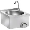 LAVAMANOS de PARED - MOD. LM 40 - Estructura Inox - PULSADOR DE RODILLA - Medidas cm 40 x 40 x 32 h
