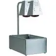 MANTENEDOR DE FRITOS con contenedor GN - MOD. BI4719D - Estructura de acero inox - N. 2 lámparas de infrarrojos - Potencia W 250 - Alimentación V230 50/60 Hz - Medidas cm A 60 x F 33 x h 68