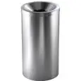 PAPELERA de APAGADO RÁPIDO de ACERO INOX SATINADO - MOD. AV4620 - Capacidad lt. 50 - Medidas cm ø 31 x h 59
