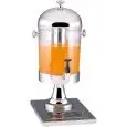 DISPENSADOR DE BEBIDAS - MOD. DS10401 - DISPENSADOR en INOX con RECIPIENTE TRANSPARENTE - Capacidad Lt. 8 - TUBO CENTRAL para CONTENER HIELO - Medidas cm. L 27 x P 22 x 58 h
