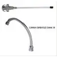 GRIFO PARA FREGADEROS Y LAVAMANOS DE RODILLA CON EROGADOR - MOD. RCPGIN - Asta de mando en PVC - Caño giratorio con base