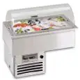 VITRINA REFRIGERADA EMPOTRABLE PARA PESCADOS - MOD. NETTUNO - CAMPANA ABRIBLE POR AMBOS LADOS - ALIMENTACIÓN MONOFÁSICA V 230/1/50 Hz - GAS REFRIGERANTE R290 - CUBA DE ACERO INOX AISI 316 RESISTENTE A LA CORROSIÓN SALINA - TEMPERATURA -1/0 °C - DIMENSIONE