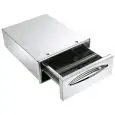 CAJÓN CAFÉ INOX - Línea ICE - Mod. IC CBP40 - Aristas curvas - Cuba para eliminar los residuos líquidos - Agujero de instalación cm L 35 x 14 H - Profundidad del cajón cm 45,6