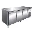 MESA REFRIGERADA DE ACERO INOX AISI 304 - PASTELERÍA - VENTILADO - Mod. G-PA3100TN - 3 PUERTAS - CAPACIDAD BRUTA Lt  580 - TEMPERATURA +2°/+8°C - Medidas cm. A 202 x F 80 x h 86 - CE