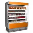 EXPOSITOR MURAL REFRIGERADO - MOD. VULCANO 80 VERNICIATO C/P - Para CARNE ENVASADA - VENTILADO - Temperatura mínima de trabajo °C 0/+2 - AUTOSERVICIO - No Canalizable - CE